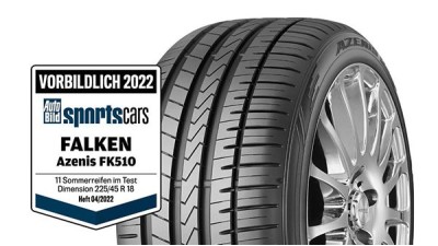 „Példamutató” minősítést kapott a Falken AZENIS FK510 az AUTOBILD nyári gumiabroncs tesztjén