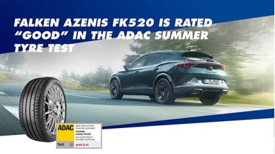 A Falken AZENIS FK520 „Jó” minősítést kapott az ADAC nyári gumiabroncs tesztjén